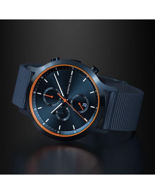 Lilienthal Berlin Chronograph – in Blue für Herren
