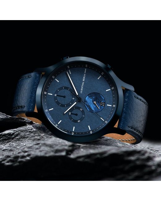 Lilienthal Berlin Chronograph Meteorite – Stellar in Blue für Herren