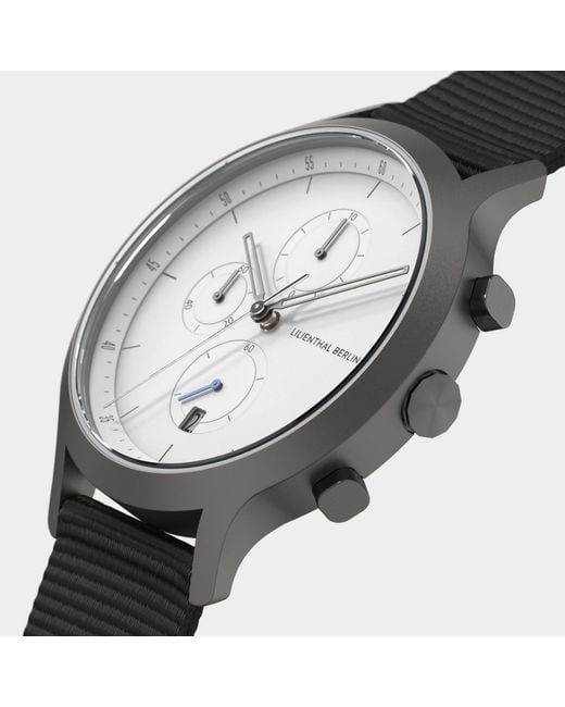 Lilienthal Berlin Chronograph – Dark in Black für Herren