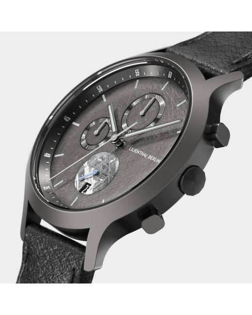 Lilienthal Berlin Chronograph Meteorite – Cosmic in Metallic für Herren