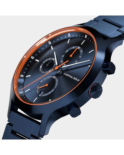 Lilienthal Berlin Chronograph – in Blue für Herren