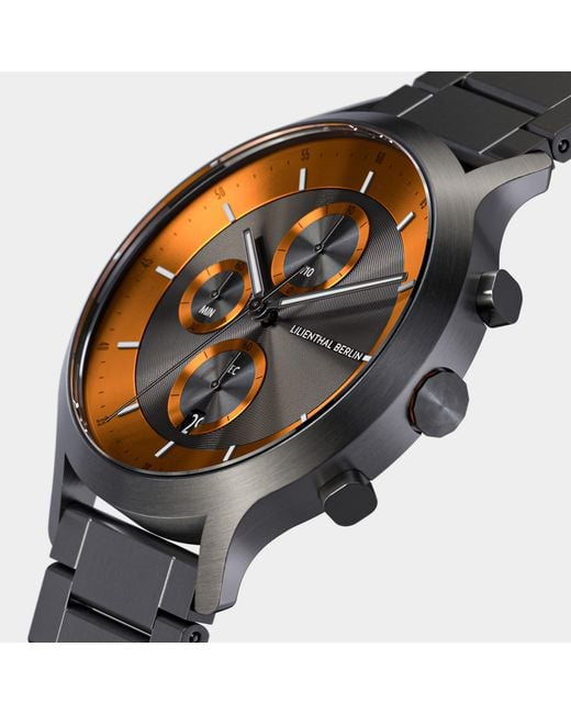 Lilienthal Berlin Chronograph Lp – Dark in Metallic für Herren