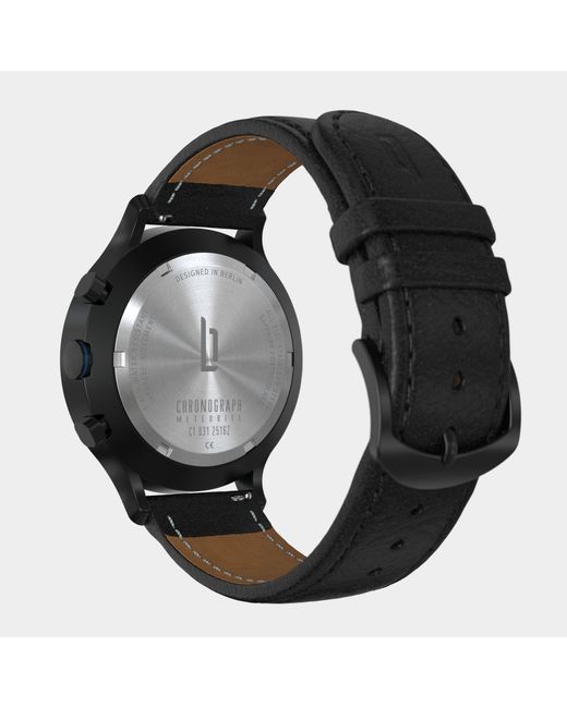 Lilienthal Berlin Chronograph Meteorite – Flare in Black für Herren