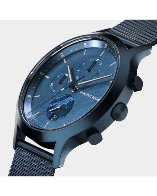 Lilienthal Berlin Chronograph Meteorite – Stellar in Blue für Herren