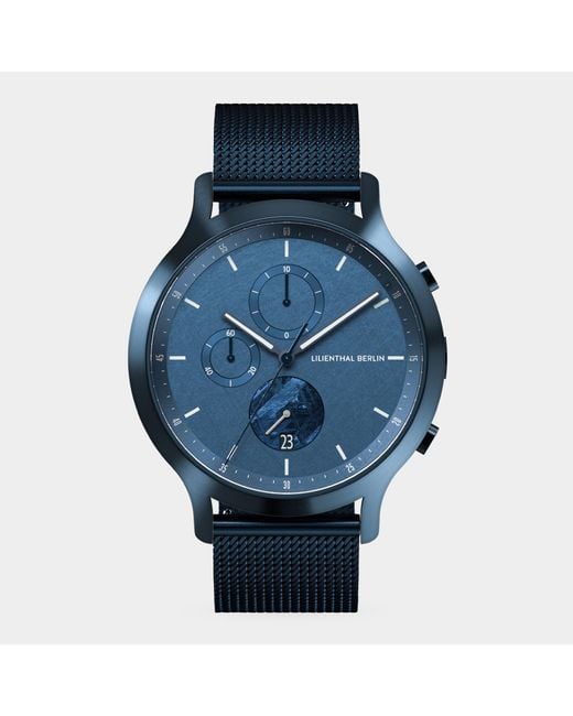 Lilienthal Berlin Chronograph Meteorite – Stellar in Blue für Herren