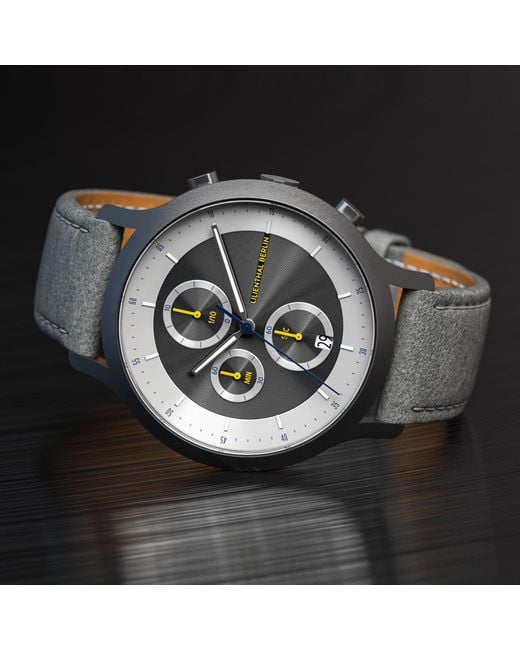 Lilienthal Berlin Chronograph Lp – Dark in Metallic für Herren