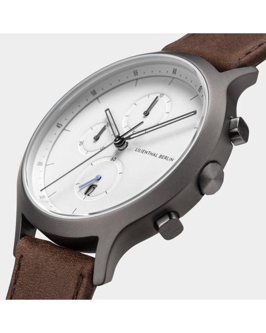Lilienthal Berlin Chronograph – Dark in Metallic für Herren