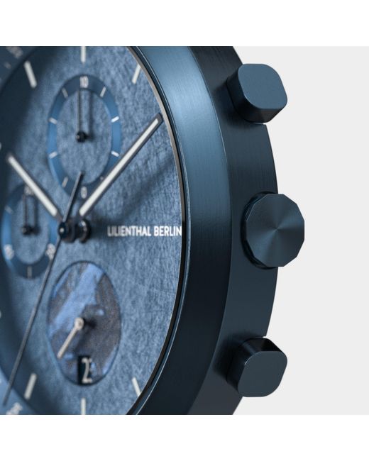 Lilienthal Berlin Chronograph Meteorite – Stellar in Blue für Herren