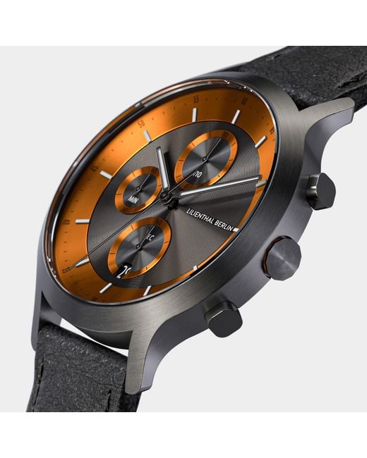Lilienthal Berlin Chronograph Lp – Dark in Metallic für Herren