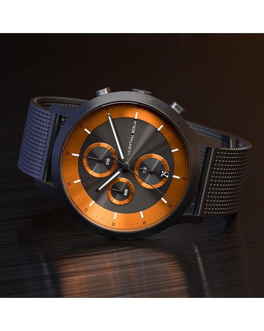 Lilienthal Berlin Chronograph Lp – Dark in Metallic für Herren