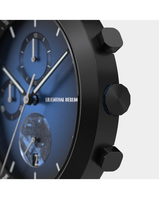 Lilienthal Berlin Chronograph Meteorite – Flare in Black für Herren