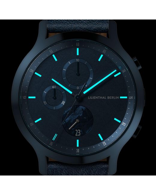 Lilienthal Berlin Chronograph Meteorite – Stellar in Blue für Herren