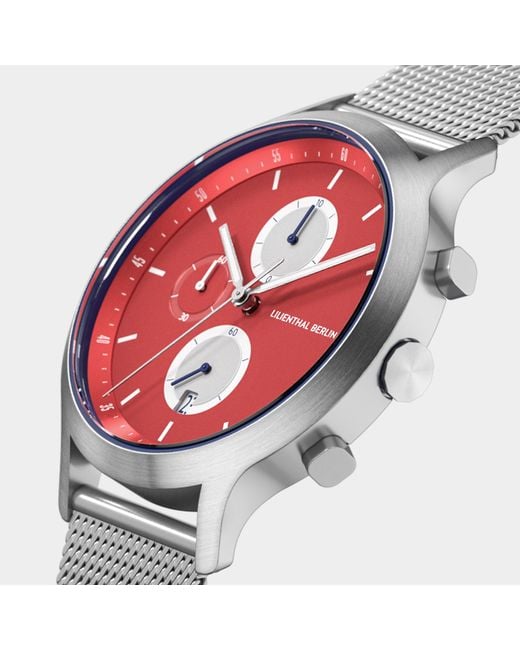 Lilienthal Berlin Chronograph – Line 3 in Metallic für Herren