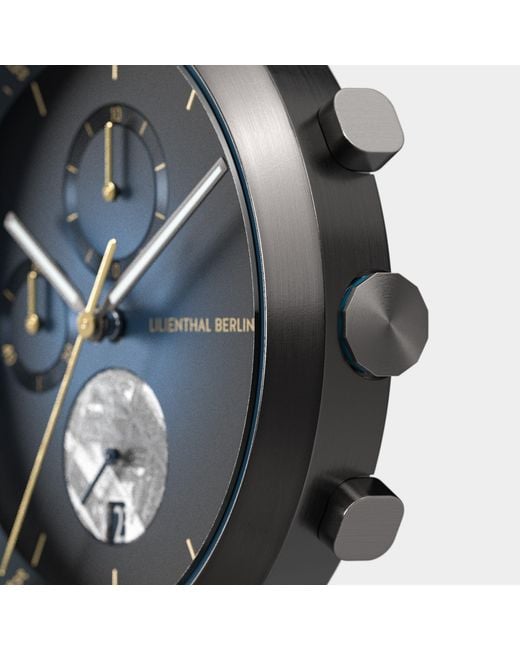 Lilienthal Berlin Chronograph Meteorite – Midnight in Black für Herren