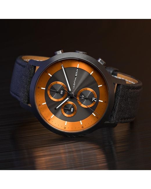 Lilienthal Berlin Chronograph Lp – Dark in Metallic für Herren