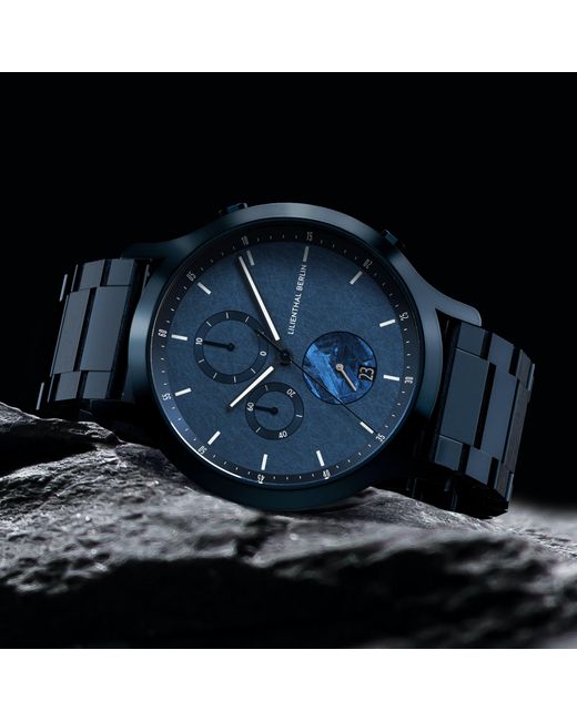 Lilienthal Berlin Chronograph Meteorite – Stellar in Blue für Herren