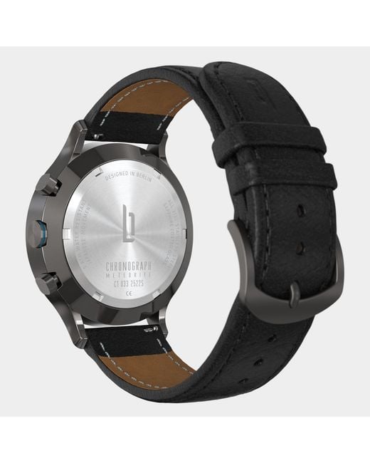 Lilienthal Berlin Chronograph Meteorite – Midnight in Black für Herren