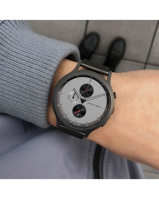 Lilienthal Berlin Chronograph – Circuit in Metallic für Herren