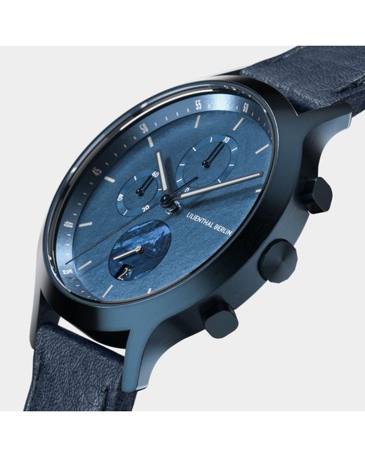 Lilienthal Berlin Chronograph Meteorite – Stellar in Blue für Herren
