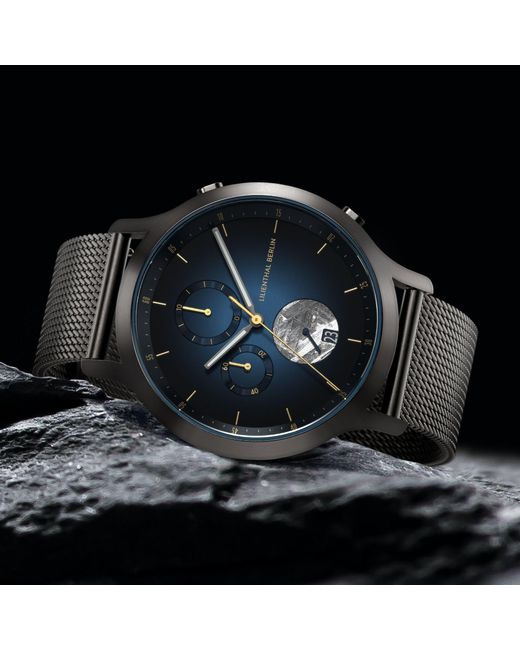Lilienthal Berlin Chronograph Meteorite – Midnight in Metallic für Herren