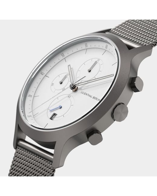 Lilienthal Berlin Chronograph – Dark in Metallic für Herren