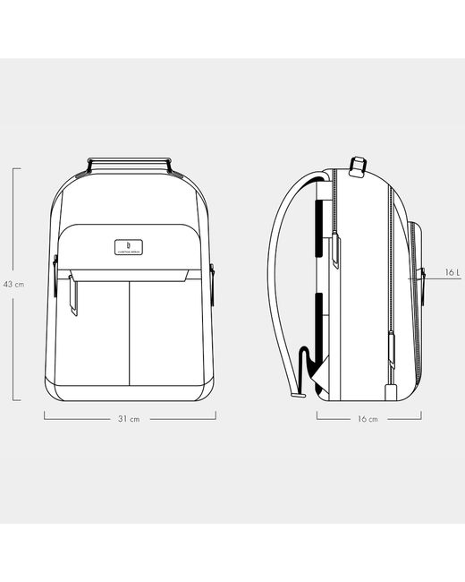 Lilienthal Berlin Gray Virtuoso Essential Backpack – Light