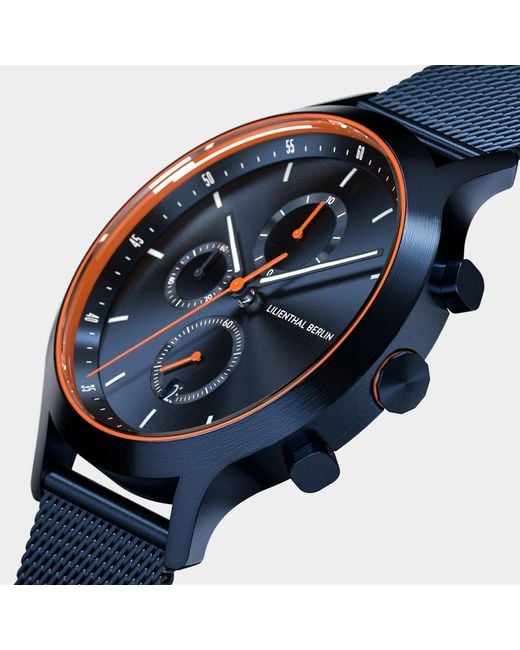 Lilienthal Berlin Chronograph – in Blue für Herren