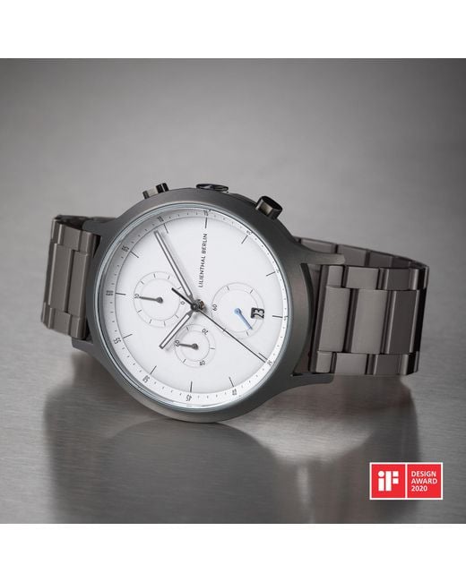 Lilienthal Berlin Chronograph – Dark in Metallic für Herren