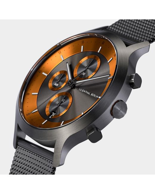 Lilienthal Berlin Chronograph Lp – Dark in Metallic für Herren