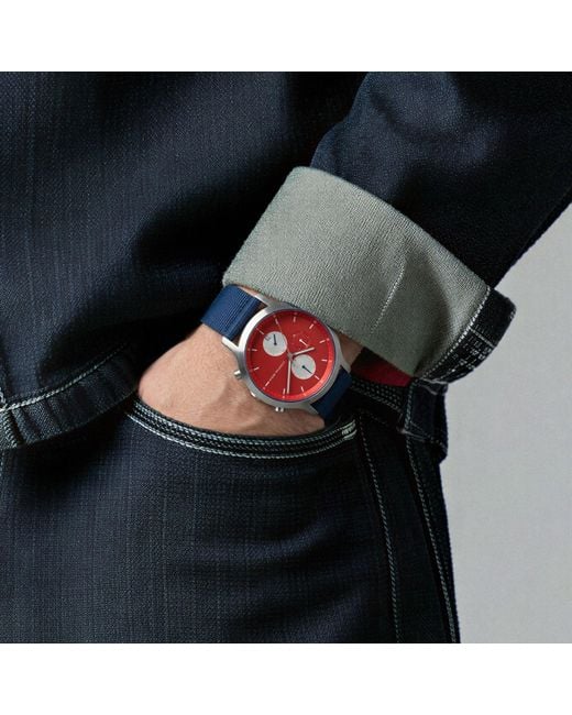 Lilienthal Berlin Chronograph – Line 3 in Red für Herren