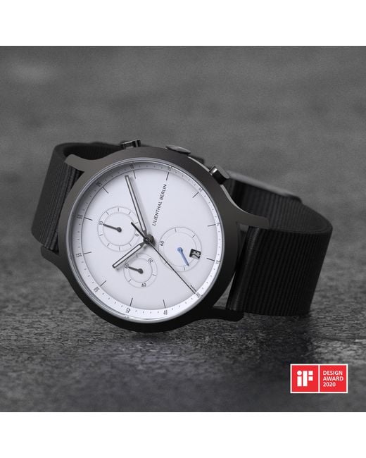 Lilienthal Berlin Chronograph – Dark in Black für Herren