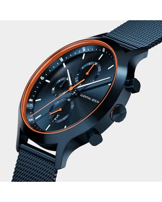 Lilienthal Berlin Chronograph – in Blue für Herren