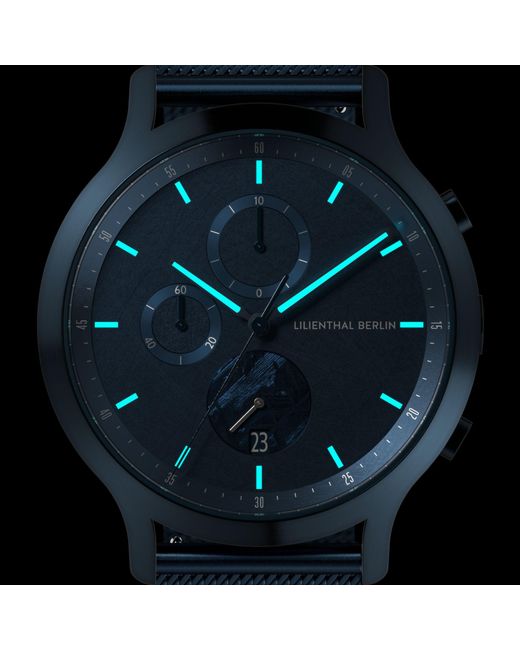 Lilienthal Berlin Chronograph Meteorite – Stellar in Blue für Herren