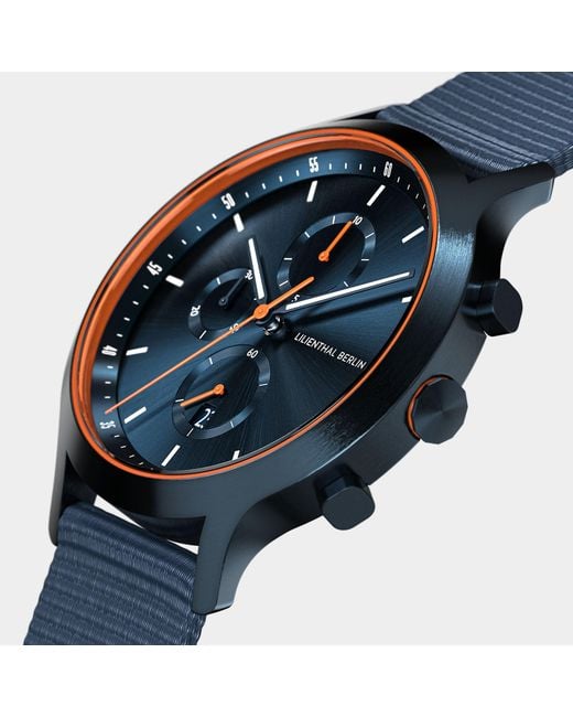 Lilienthal Berlin Chronograph – in Blue für Herren