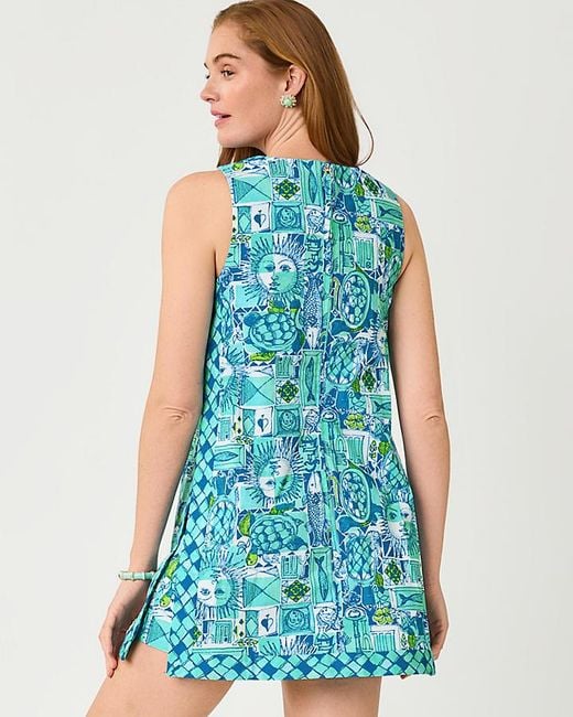 Lilly Pulitzer Blue Aisling Shift Romper