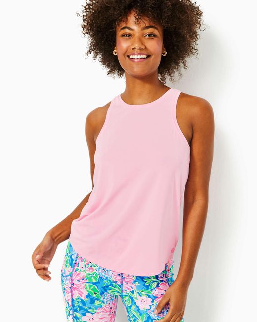 Lilly Pulitzer Pink Upf 50+ Luxletic Westley Active Tank