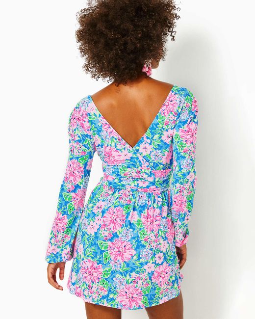Lilly Pulitzer Blue Riza Long Sleeve Romper