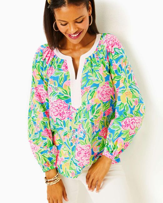 Lilly Pulitzer Blue Camryn Tunic