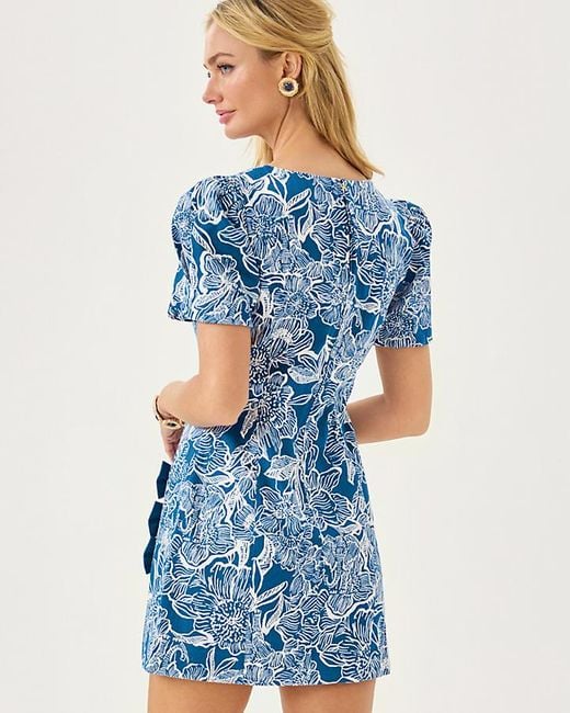 Lilly Pulitzer Blue Lala Skirted Romper