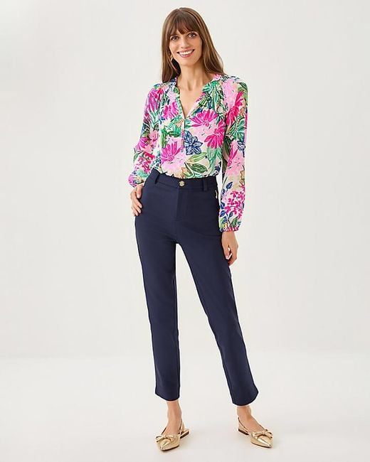 Lilly Pulitzer Blue 29" Ana High Rise Pant