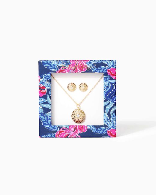 Lilly Pulitzer Blue Ready-to-gift Jewelry Set