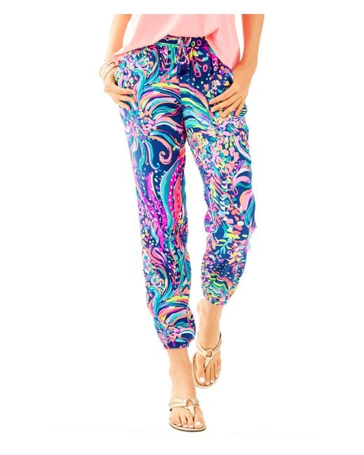 Lilly Pulitzer Blue 29" Piper Pull-on Ankle Pant