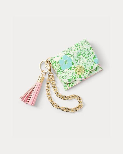 Lilly Pulitzer Green Snap Card Case