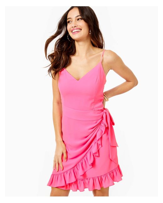 Lilly Pulitzer Pink Alisa Wrap Dress