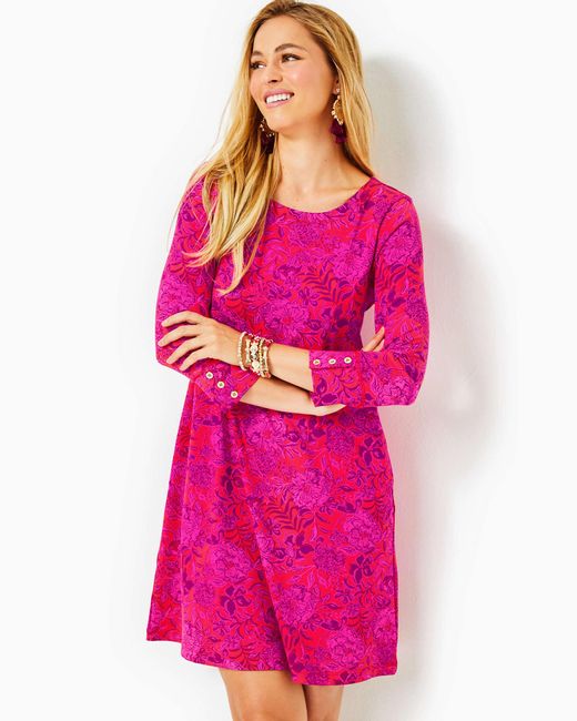 Lilly Pulitzer Pink Upf 50+ Solia Chillylilly Dress