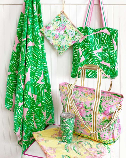 Lilly Pulitzer Green Beach Day Pouch