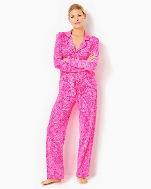 Lilly Pulitzer Pink 30.5" Pajama Knit Pant