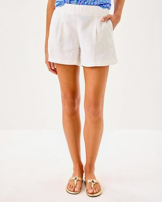 Lilly Pulitzer Blue 4" Captina Linen Short