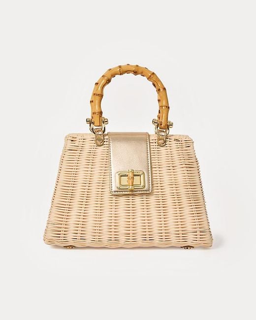 Lilly Pulitzer Natural Leena Top Handle Bag