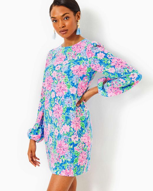Lilly Pulitzer Blue Alyna Long Sleeve Dress